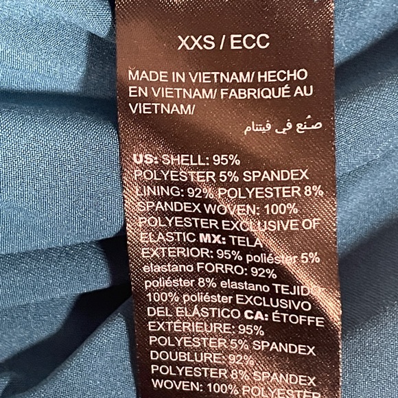 WHBM Blue Sleeveless Tie-Neck Blouse Top, size XXS - Picture 9 of 9